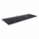 Kensington Advance Fit - Teclado USB, Oficina, Estándar, Derecho, Negro, Monótono 