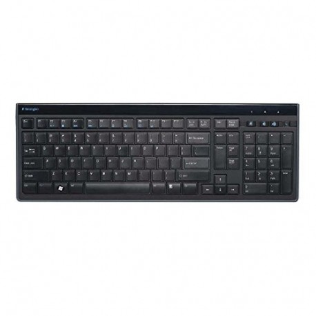 Kensington Advance Fit - Teclado USB, Oficina, Estándar, Derecho, Negro, Monótono 