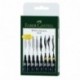 Faber-Castell 167137 - Pack de 8 rotuladores Pitt Artist Pens Black, diferentes grosores de puntas XS-1.5, color negro