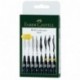 Faber-Castell 167137 - Pack de 8 rotuladores Pitt Artist Pens Black, diferentes grosores de puntas XS-1.5, color negro