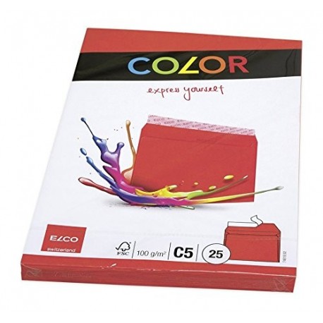 Elco Color 74618.92 - Sobre C5, 100 g , color rojo