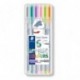 Staedtler 334 SB6CS1. Rotuladores de punta fina Triplus Fineliner. Pack de 6 marcadores de colores pastel.