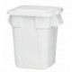 Rubbermaid BRUTE 3526 - Cubo de basura 56,4 cm, 54,6 cm, 57,2 cm Color blanco