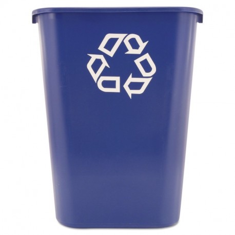 Rubbermaid Commercial Products FG295773BLUE Papelera Rectangular de Reciclaje, Azul