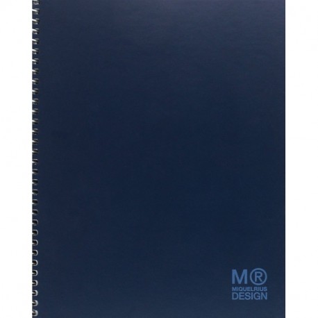 Miquelrius - Cuaderno Nordic Colors A5, 120 hojas franja de un color , Rayado horizontal de 7 mm, tapa de cartón extraduro c