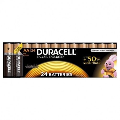 Duracell Plus Power - Pila AA paquete de 24 unidades 