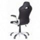 hjh OFFICE Racer Sport Silla giratoria, Piél sintética, Negro y Gris, 47.00x54.00x133.00 cm