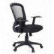 HJH Office - 668020 silla de oficina FLYER 10 tejido de malla negro, asiento acolchado, muy cómodo, con soporte lumbar ajusta