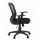 HJH Office - 668020 silla de oficina FLYER 10 tejido de malla negro, asiento acolchado, muy cómodo, con soporte lumbar ajusta