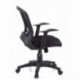 HJH Office - 668020 silla de oficina FLYER 10 tejido de malla negro, asiento acolchado, muy cómodo, con soporte lumbar ajusta