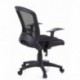 HJH Office - 668020 silla de oficina FLYER 10 tejido de malla negro, asiento acolchado, muy cómodo, con soporte lumbar ajusta