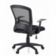 HJH Office - 668020 silla de oficina FLYER 10 tejido de malla negro, asiento acolchado, muy cómodo, con soporte lumbar ajusta