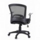 HJH Office - 668020 silla de oficina FLYER 10 tejido de malla negro, asiento acolchado, muy cómodo, con soporte lumbar ajusta