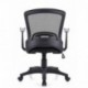 HJH Office - 668020 silla de oficina FLYER 10 tejido de malla negro, asiento acolchado, muy cómodo, con soporte lumbar ajusta