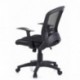 HJH Office - 668020 silla de oficina FLYER 10 tejido de malla negro, asiento acolchado, muy cómodo, con soporte lumbar ajusta