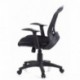 HJH Office - 668020 silla de oficina FLYER 10 tejido de malla negro, asiento acolchado, muy cómodo, con soporte lumbar ajusta