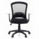 HJH Office - 668020 silla de oficina FLYER 10 tejido de malla negro, asiento acolchado, muy cómodo, con soporte lumbar ajusta