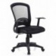 HJH Office - 668020 silla de oficina FLYER 10 tejido de malla negro, asiento acolchado, muy cómodo, con soporte lumbar ajusta