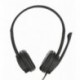Trust 17591 - Auriculares de diadema cerrados con micrófono, USB, control remoto integrado color negro y plata