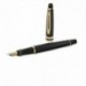 Waterman Expert - Pluma estilográfica y estuche adornos dorados, punta media , color negro