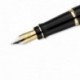 Waterman Expert - Pluma estilográfica y estuche adornos dorados, punta media , color negro
