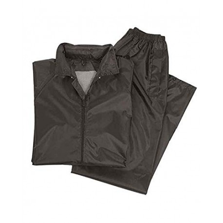 Mil-Tec impermeable Traje Negro tamaño L