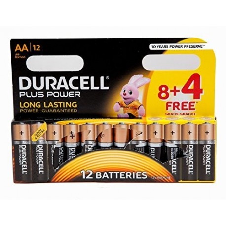 Duracell DUR018167 Plus - Pilas AA 12 unidades 