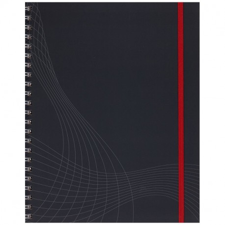 Avery 7025 - Cuaderno tamaño A4, tapas duras, con espiral, cuadriculado, 90 páginas , color gris oscuro