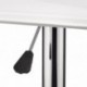 AMSTYLE Design Altona - Mesa alta con tablero de DM 60 x 60 cm, con funda de cuero de imitación , color blanco