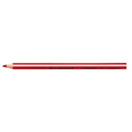 STABILO Trio thick - Lápiz de color triangular grueso -Caja con 12 unidades - Color rojo