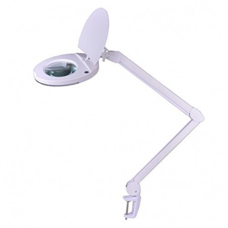 Kemot NAR0299 Lámpara de taller con lupa, 5 dioptrías, 12,7 cm, 22 W, T4, cristal, color blanco