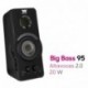 Woxter Big Bass 95 - Altavoces multimedia 2.0 20 W con botones frontales de control de sonido, color negro