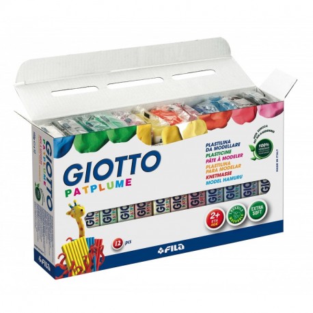 Giotto 5119 - Plastilina, 12 pastillas