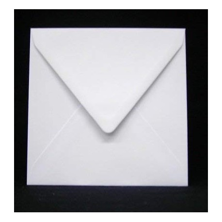 20 enveloppes carrées 16 x 16 cm blanc 90 g/m²
