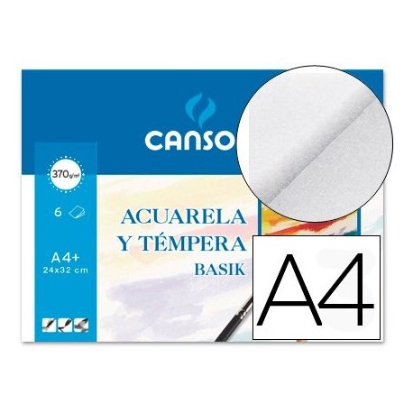 Canson 406347 - Papel para acuarela, 6 hojas