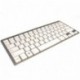 KL Tech KTU0021 - Teclado USB, aluminio/blanco