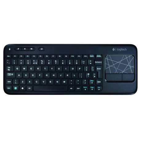 Logitech K400 - Teclado inalámbrico con touchpad QWERTY español , negro