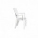 PRO GARDEN Progarden 8330005 - Silla resina ratán, respaldo alto, eden, color blanco