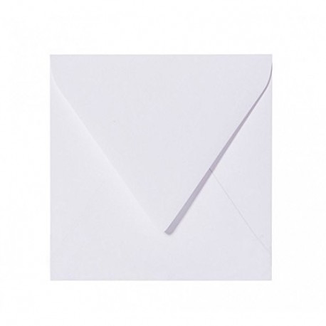 Paper24 50 Sobres cuadrados 120 140 x 140 mm 14 x 14 cm Color: Blanco con solapa triangular