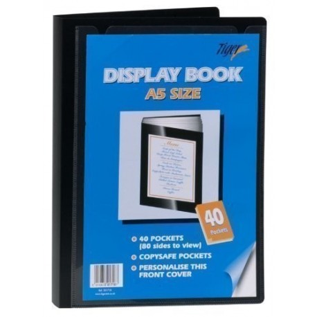 Tiger - Libro con fundas transparentes A5 – negro