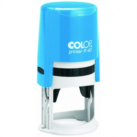 COLOP Printer R40 - Sello automático, 40 x 40 mm, diseño de reloj sin manillas, color violeta