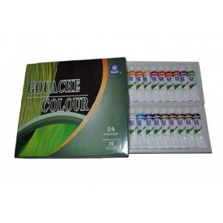 Memoria Profesional Artistas Gouache Pintura Set, 24 colores en tubos de 12 ml, Retail Packed