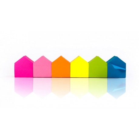 Suck UK SK HOUSENOTE - Marcadores de página, forma de casa, varios colores se vende como una sola unidad 