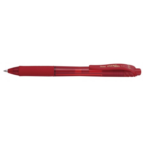 Pentel EnerGel-X - Bolígrafos retráctiles 12 unidades, punta de 0,7 mm , color rosso