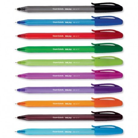 Papermate Inkjoy 100 - Pack de 10 bolígrafos, multicolor