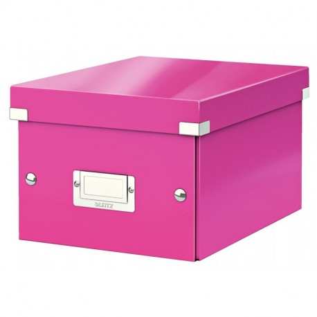 Leitz Caja de almacenamiento pequeña A5, Fucsia, Click and Store, 60430023