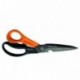 Fiskars Cuts More - Tijeras multiusos, 23 cm, color negro y naranja