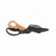 Fiskars Cuts More - Tijeras multiusos, 23 cm, color negro y naranja