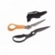 Fiskars Cuts More - Tijeras multiusos, 23 cm, color negro y naranja