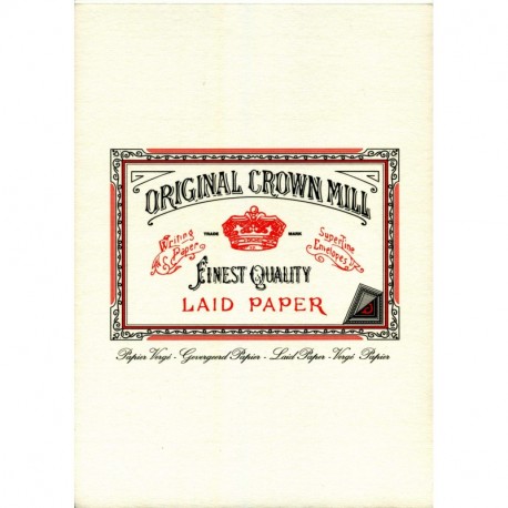 Original Crown Mill 13125 - Papel verjurado 50 unidades, A5 , color blanco